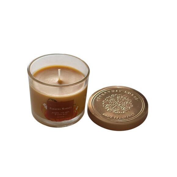 EVERYDAY LUXE Farmers Market Pumpkin Crisp Apple Soy Blend Wax Candle 3.4 oz - Picture 2 of 7